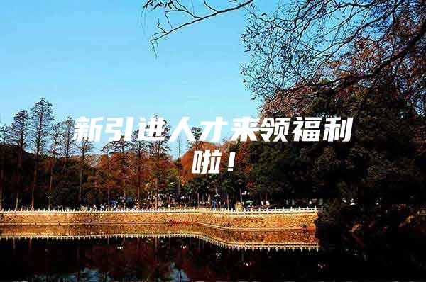 新引进人才来领福利啦！
