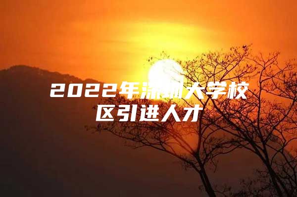 2022年深圳大学校区引进人才