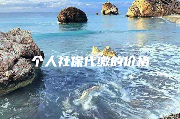 个人社保代缴的价格