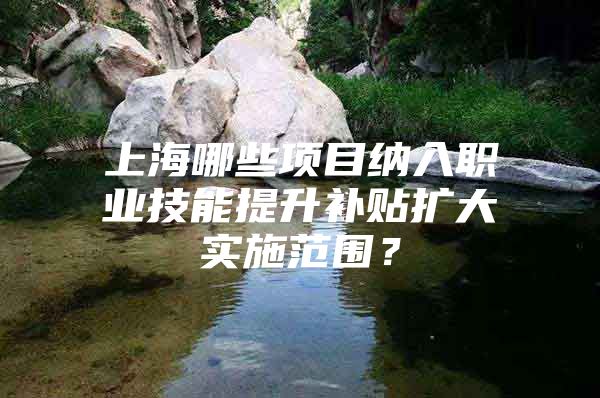 上海哪些项目纳入职业技能提升补贴扩大实施范围？