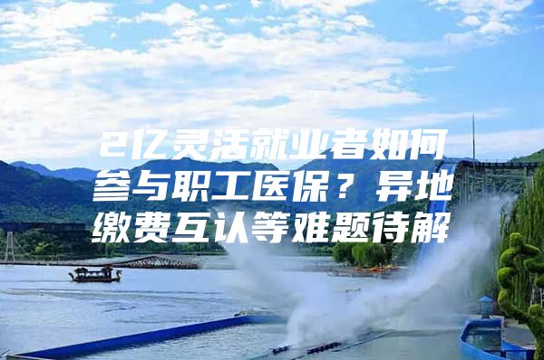 2亿灵活就业者如何参与职工医保？异地缴费互认等难题待解