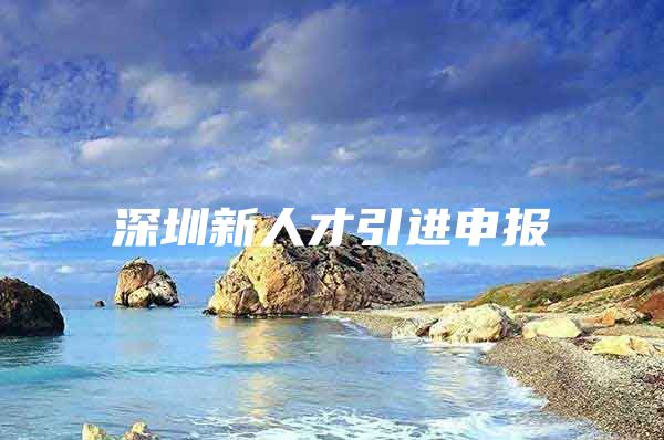 深圳新人才引进申报