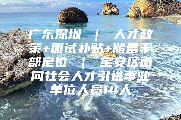 广东深圳 ｜ 人才政策+面试补贴+储备干部定位 ｜ 宝安区面向社会人才引进事业单位人员14人