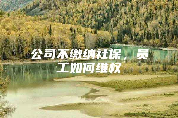 公司不缴纳社保，员工如何维权
