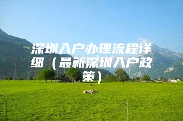 深圳入户办理流程详细（最新深圳入户政策）