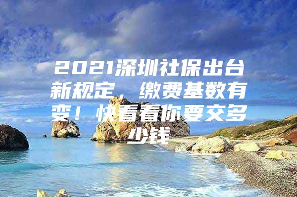2021深圳社保出台新规定，缴费基数有变！快看看你要交多少钱