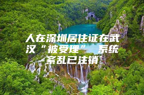 人在深圳居住证在武汉“被受理” 系统紊乱已注销