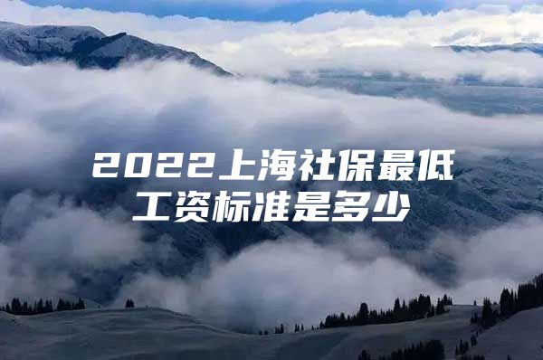2022上海社保最低工资标准是多少