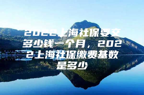 2022上海社保要交多少钱一个月，2022上海社保缴费基数是多少