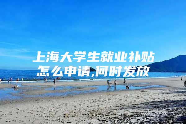 上海大学生就业补贴怎么申请,何时发放