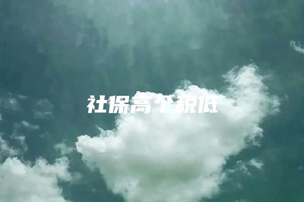社保高个税低