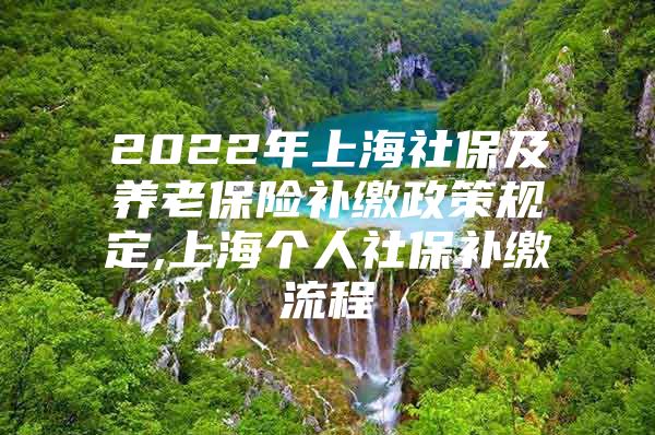 2022年上海社保及养老保险补缴政策规定,上海个人社保补缴流程