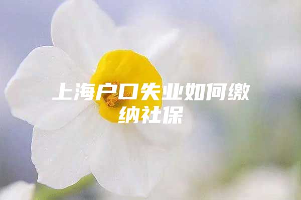 上海户口失业如何缴纳社保