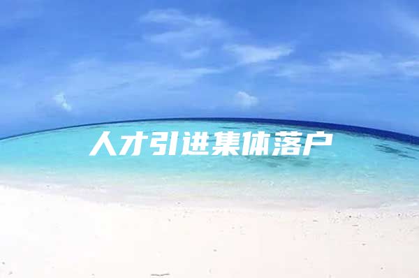 人才引进集体落户