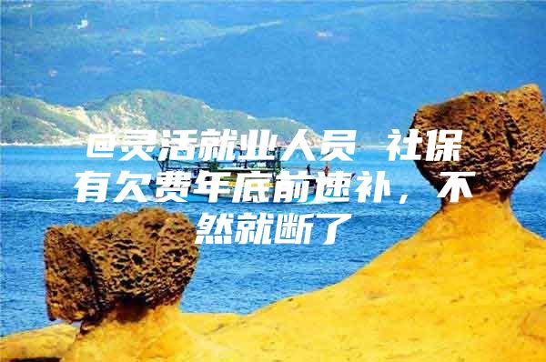 @灵活就业人员 社保有欠费年底前速补，不然就断了