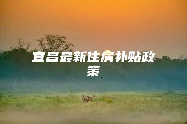 宜昌最新住房补贴政策→