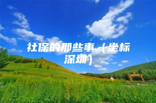 社保的那些事（坐标深圳）