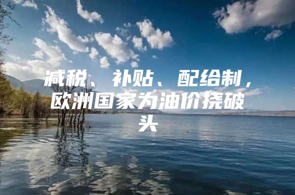 减税、补贴、配给制，欧洲国家为油价挠破头