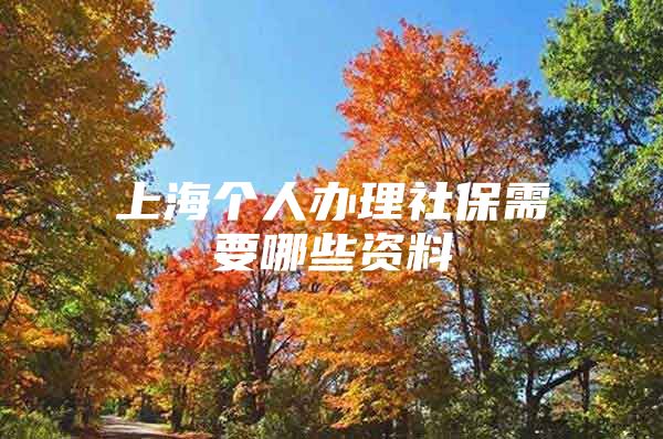 上海个人办理社保需要哪些资料
