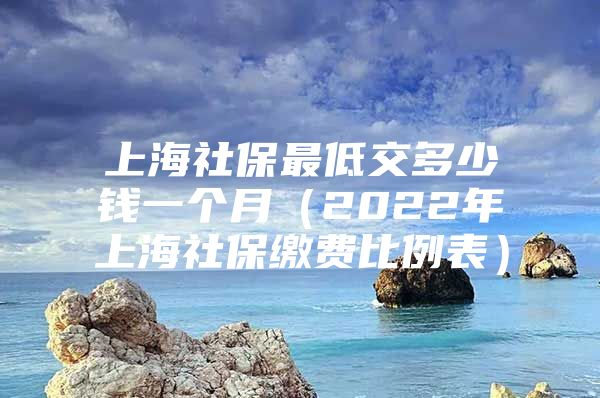 上海社保最低交多少钱一个月（2022年上海社保缴费比例表）