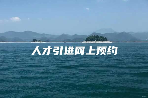 人才引进网上预约