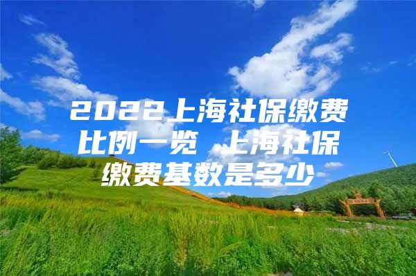 2022上海社保缴费比例一览 上海社保缴费基数是多少