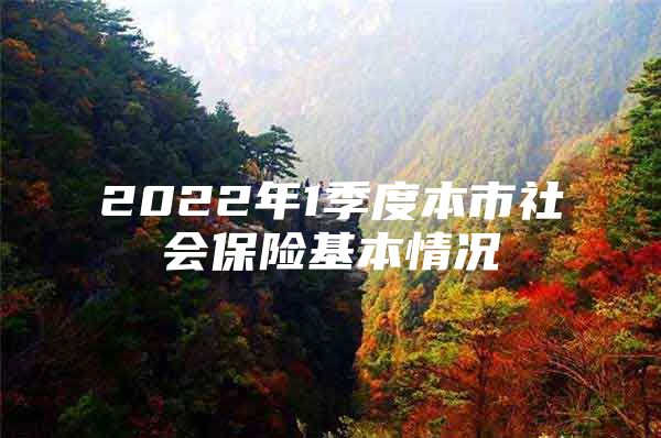2022年1季度本市社会保险基本情况