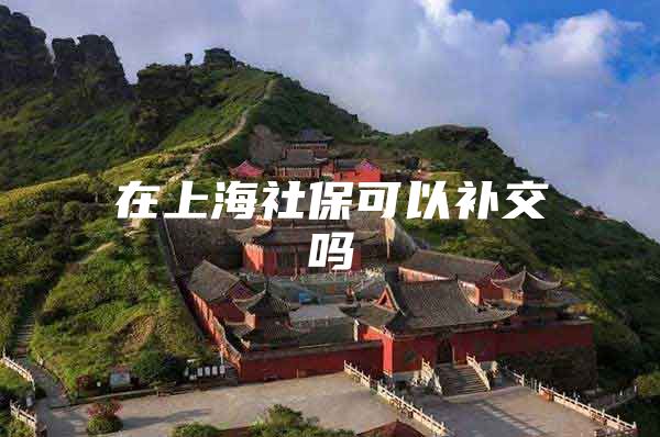 在上海社保可以补交吗