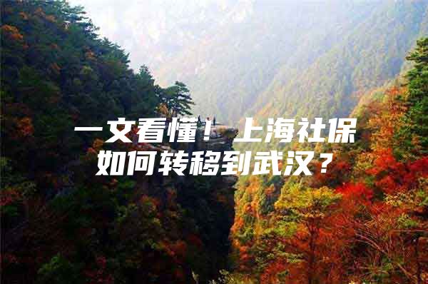 一文看懂！上海社保如何转移到武汉？