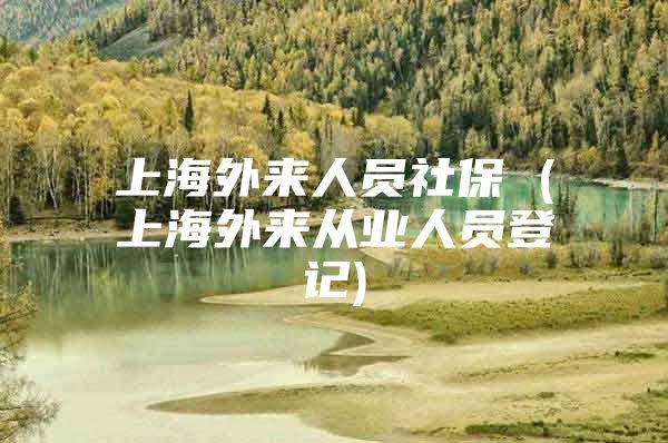 上海外来人员社保 (上海外来从业人员登记)