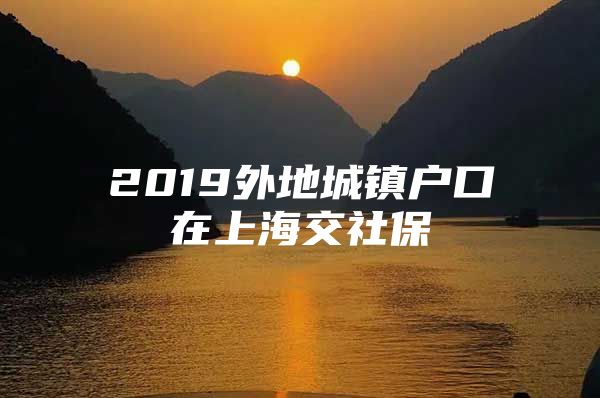 2019外地城镇户口在上海交社保