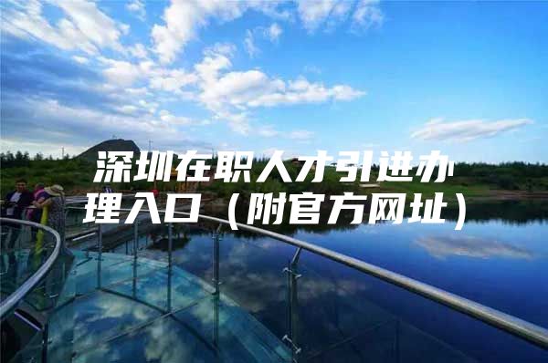 深圳在职人才引进办理入口（附官方网址）