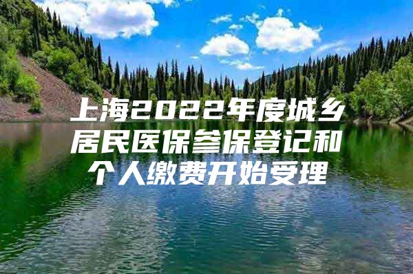 上海2022年度城乡居民医保参保登记和个人缴费开始受理