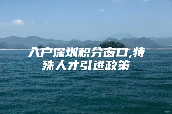 入户深圳积分窗口,特殊人才引进政策