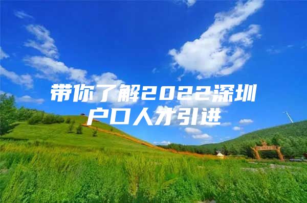 带你了解2022深圳户口人才引进