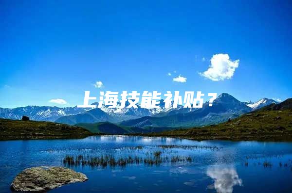 上海技能补贴？
