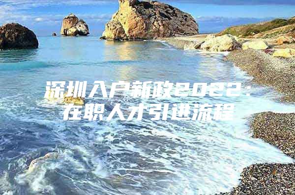 深圳入户新政2022：在职人才引进流程